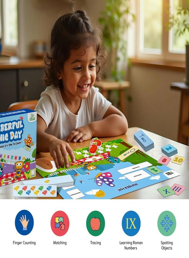 GiniMini Numberful Picnic Day | Math Adventure for Kids Age 3 4 5 | Fun Number Games, Roman Numerals, Story-Based Learning & Skill-Building | Includes Marker & Rewritable Surface, Gifts for Kids - Image 2